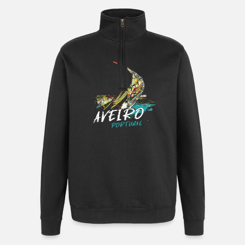 Bugboot moliceiro Aveiro Illustration - Quarter-Zip-Sweatshirt - Schwarz