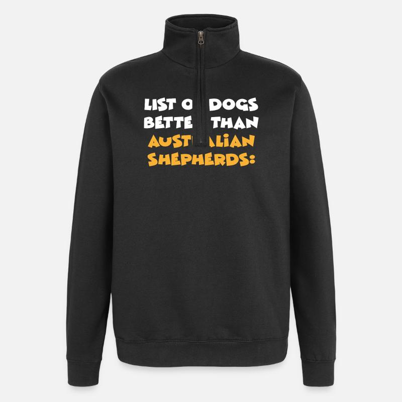 Berger australien - Sweat à zip 1/4 - noir