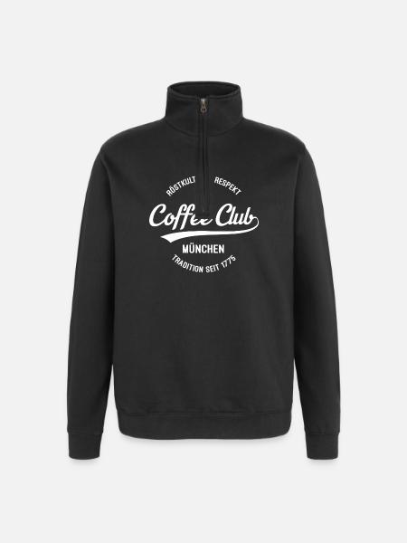 Kaffee Club München Badge Abzeichen - Quarter-Zip Sweatshirt - black