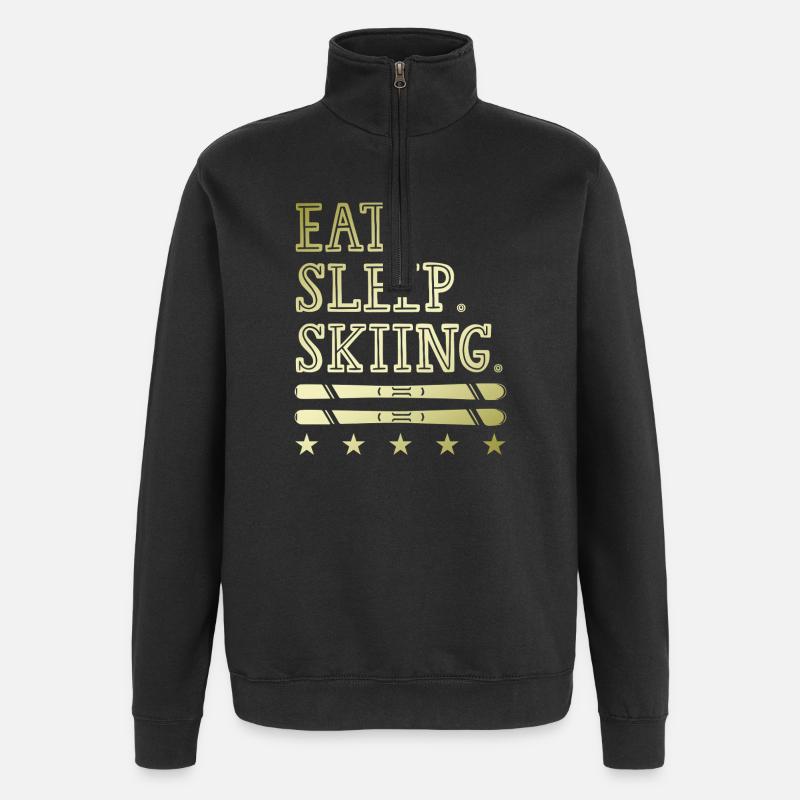 Manger dormir Ski - Sweat à zip 1/4 - noir