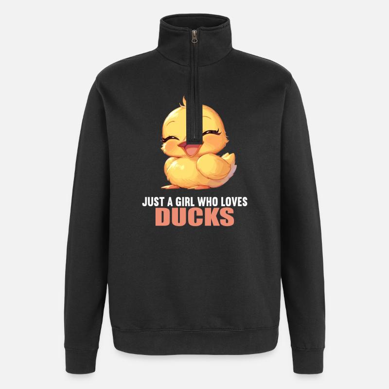 Canards Canard - Sweat à zip 1/4 - noir