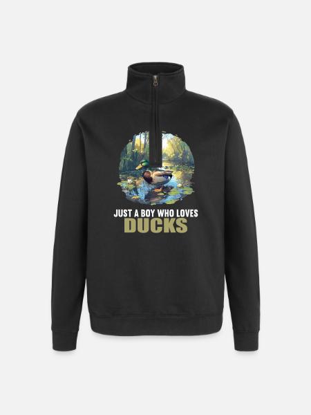 Canards Canard - Sweat à zip 1/4 - noir
