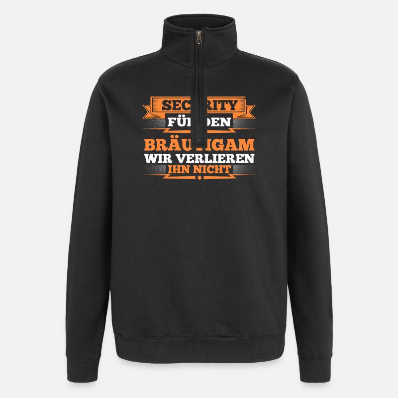 JGA Team Bräutigam Junggesellenabschied - Quarter-Zip-Sweatshirt - Schwarz