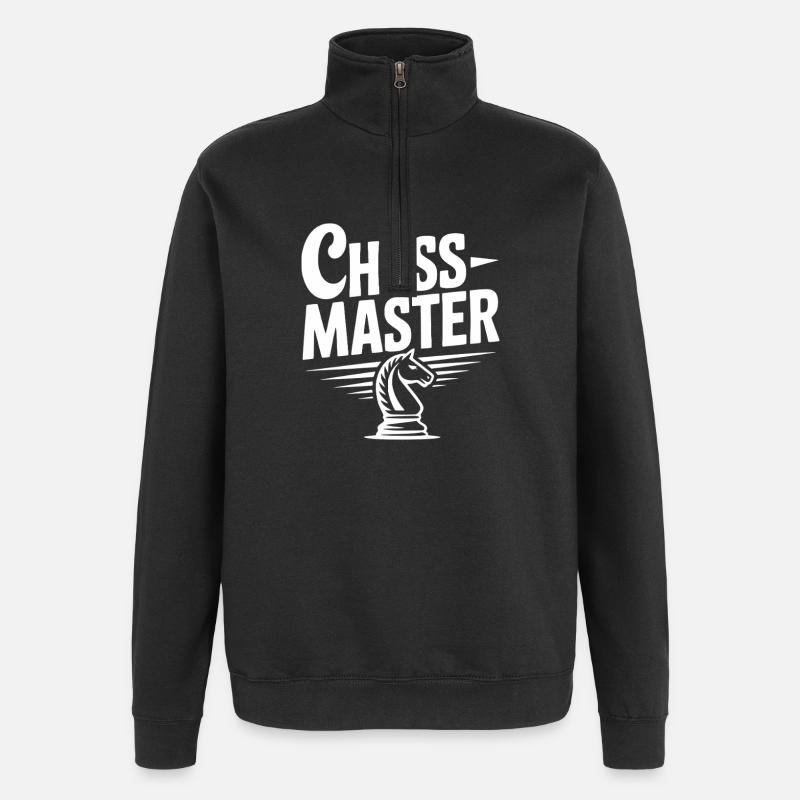 Maître d’échecs Chevalier - Sweat à zip 1/4 - noir