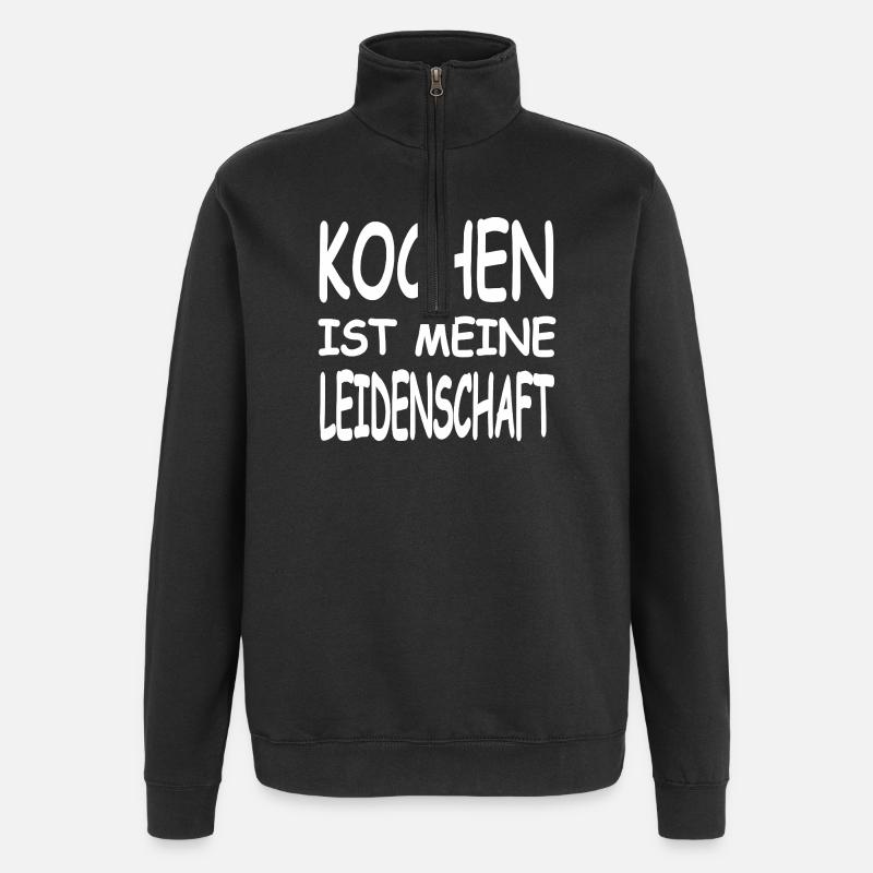 Kochen - Quarter-Zip-Sweatshirt - Schwarz