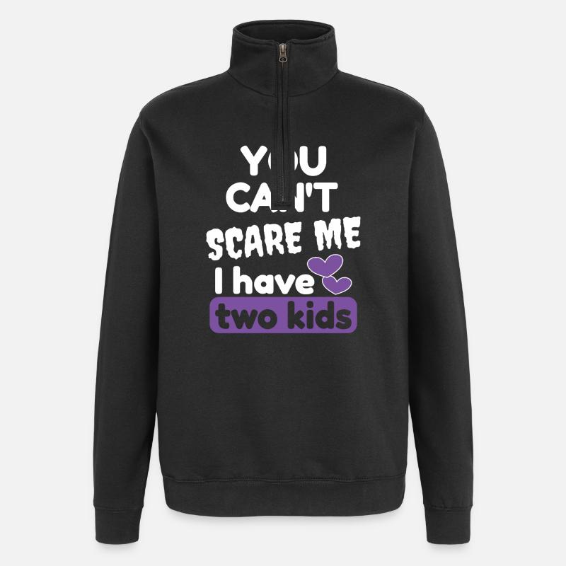 I have two kids - Quarter-Zip Sweatshirt - black