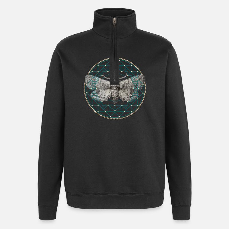 Motte Heilige Geometrie - Quarter-Zip-Sweatshirt - Schwarz