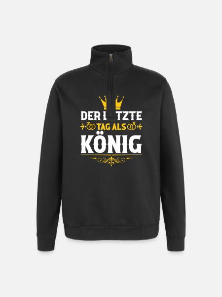 JGA Team Bräutigam Junggesellenabschied - Quarter-Zip-Sweatshirt - Schwarz
