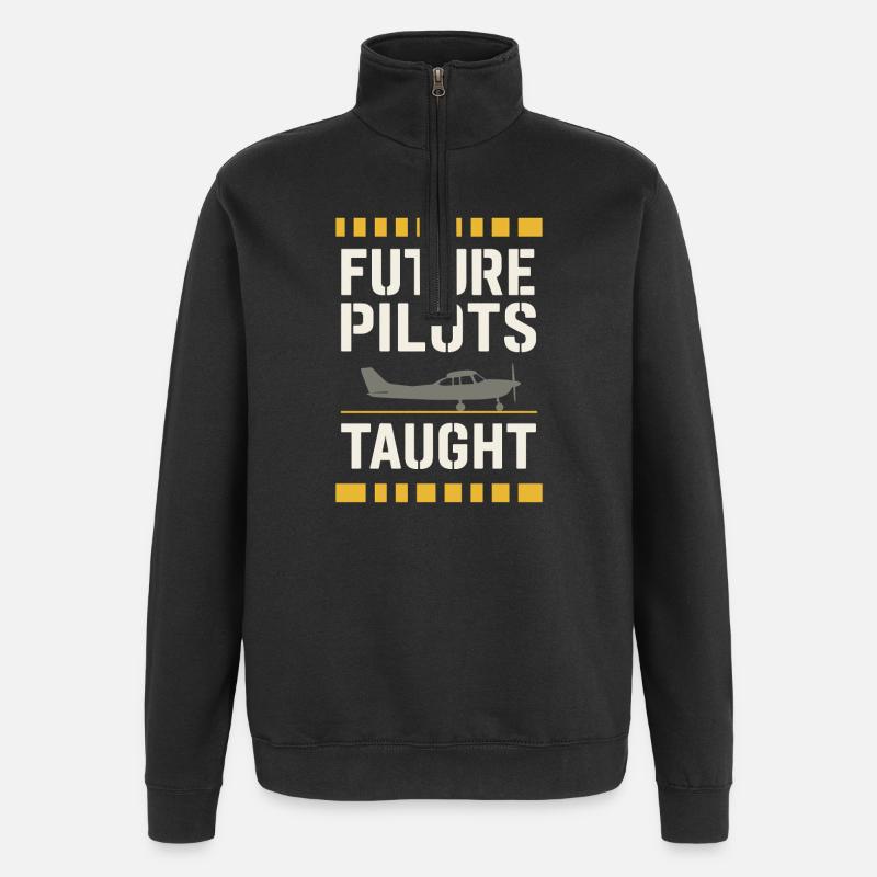 Fluglehrer Cfi Pilot Luftfahrtlehrer - Quarter-Zip-Sweatshirt - Schwarz