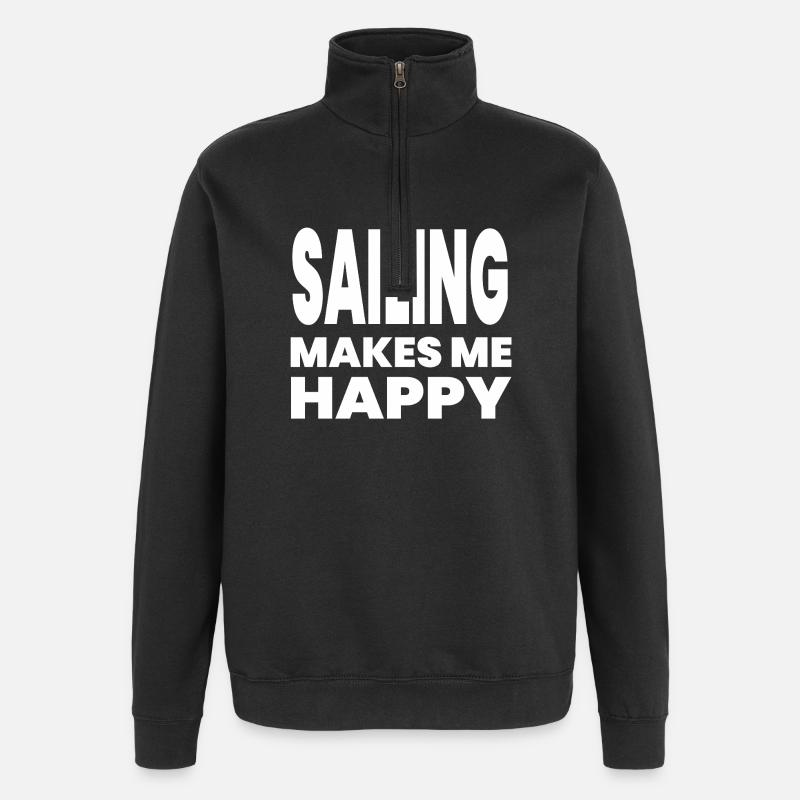 Voile - Sweat à zip 1/4 - noir