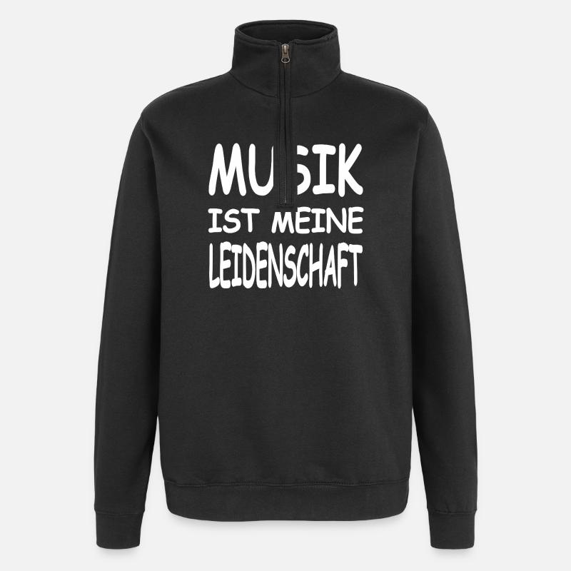 Musik - Quarter-Zip-Sweatshirt - Schwarz