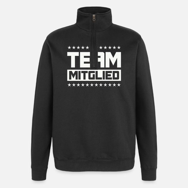 Team Mitglied - Quarter-Zip-Sweatshirt - Schwarz