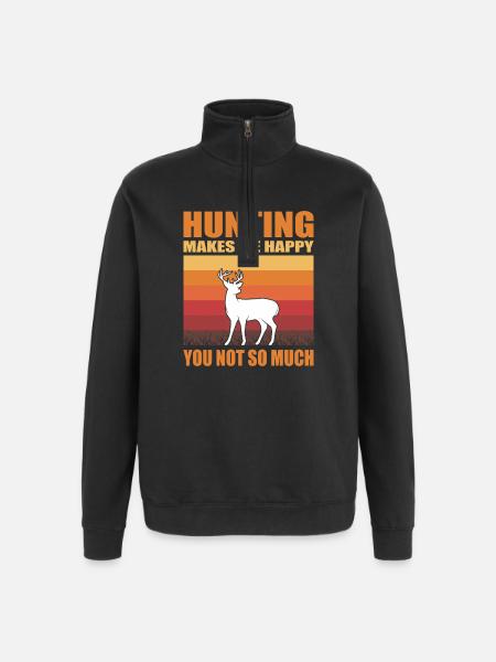 Hunter Gifts Hunting Hunting Hunter Exam - Quarter-Zip Sweatshirt - black
