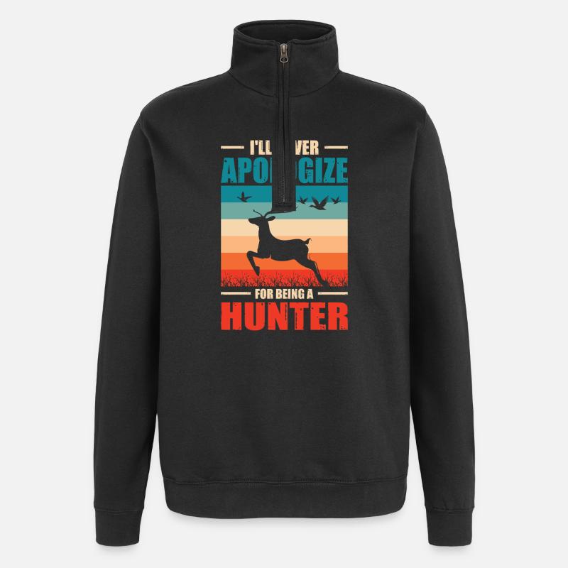 Hunter Gift Hunting Hunting Hunter Exam - Quarter-Zip Sweatshirt - black