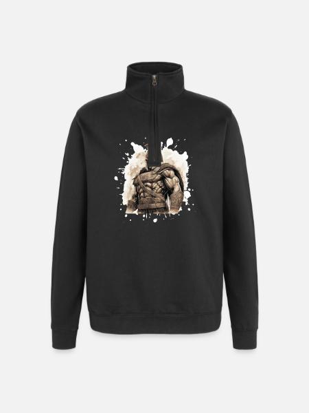 Spartan Muscles Gladiator Gym - Quarter-Zip Sweatshirt - black
