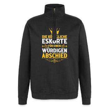 JGA Team Bräutigam Junggesellenabschied - Quarter-Zip-Sweatshirt - Schwarz - Vorne - AI Model Female 172 light (172cm) & AI Model Male 178 dark (178cm)