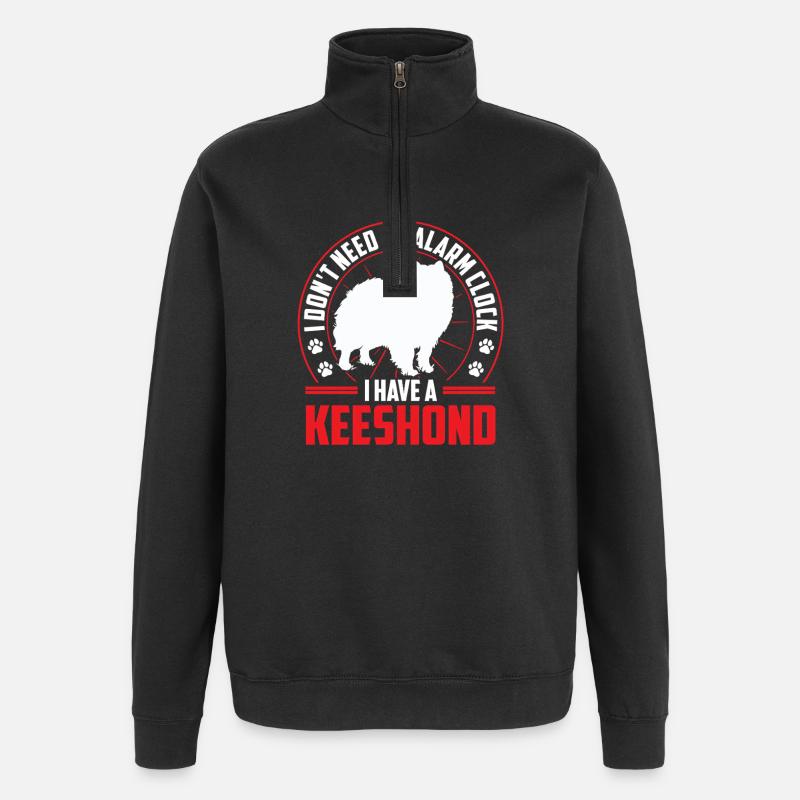 Wolfspitz is alarm German Wolfspitz - Quarter-Zip Sweatshirt - black