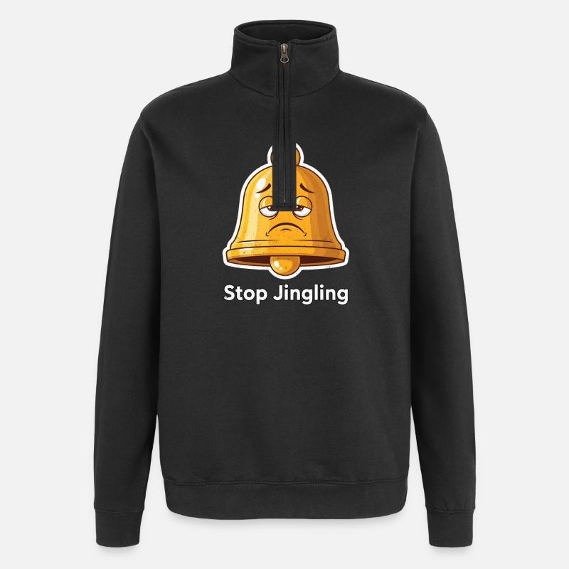 Cloches de Noël Chants de Noël - Sweat à zip 1/4 - noir