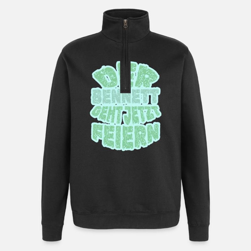 Cadeau pour Bennett - Sweat à zip 1/4 - noir