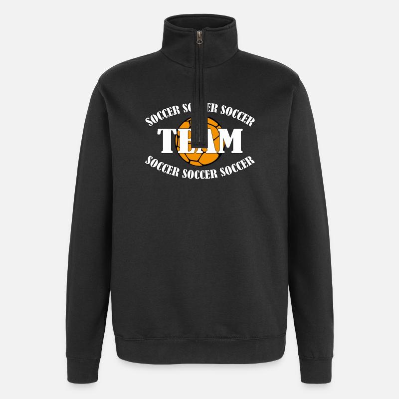 équipe de football - Sweat à zip 1/4 - noir