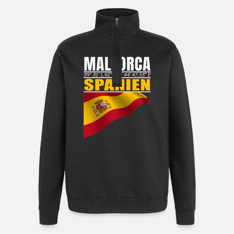 Majorque - Sweat à zip 1/4 - noir