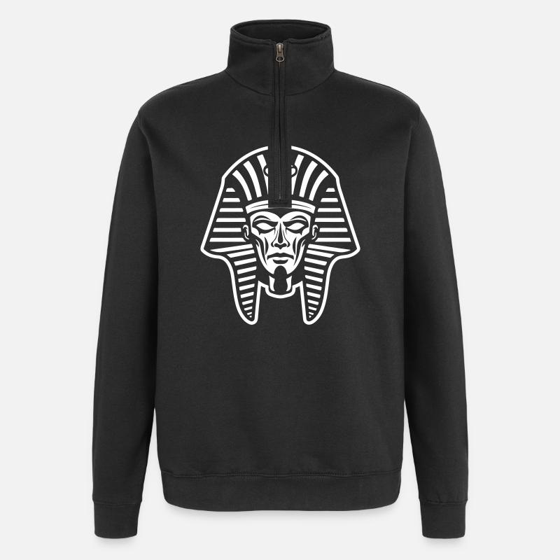 Symbole du pharaon - Sweat à zip 1/4 - noir