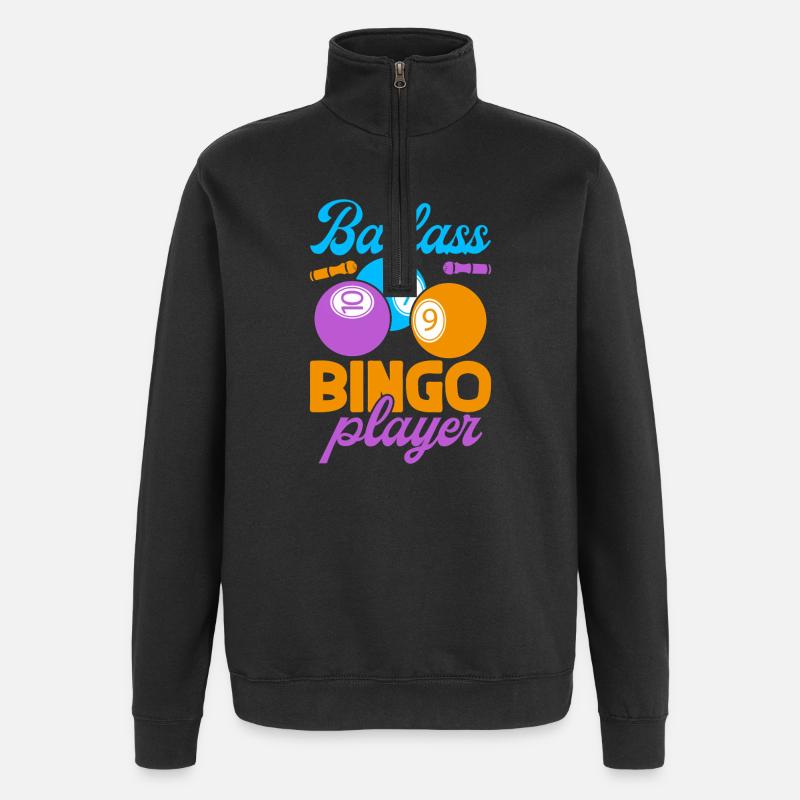 Jeu de bingo Badass Player Bingo - Sweat à zip 1/4 - noir