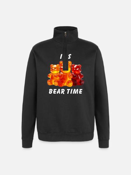 GUMMY BEARS IT'S BEAR TIME - Quarter-Zip Sweatshirt - black