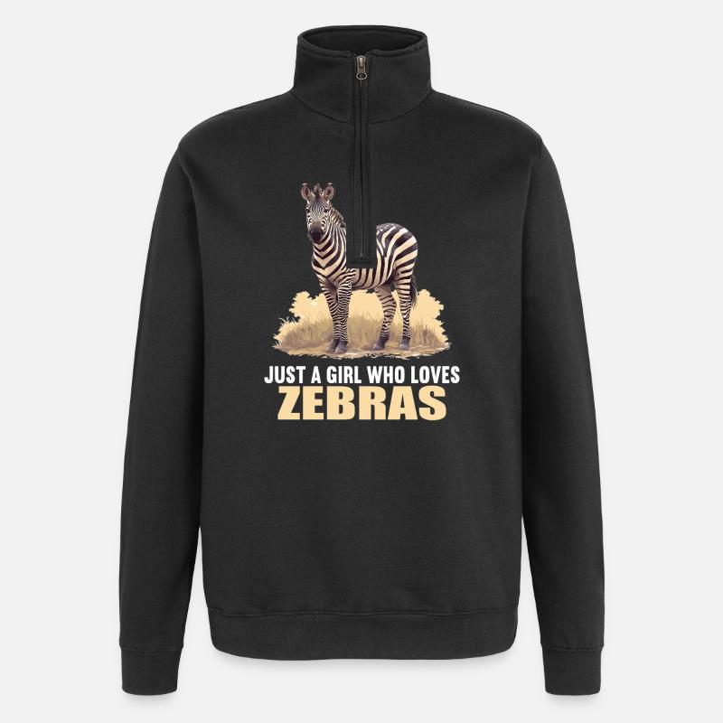Zèbres Zèbre - Sweat à zip 1/4 - noir