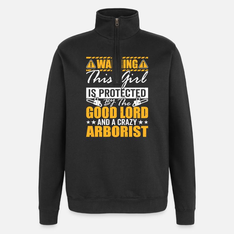 Cadeau drôle de menuisier - Sweat à zip 1/4 - noir