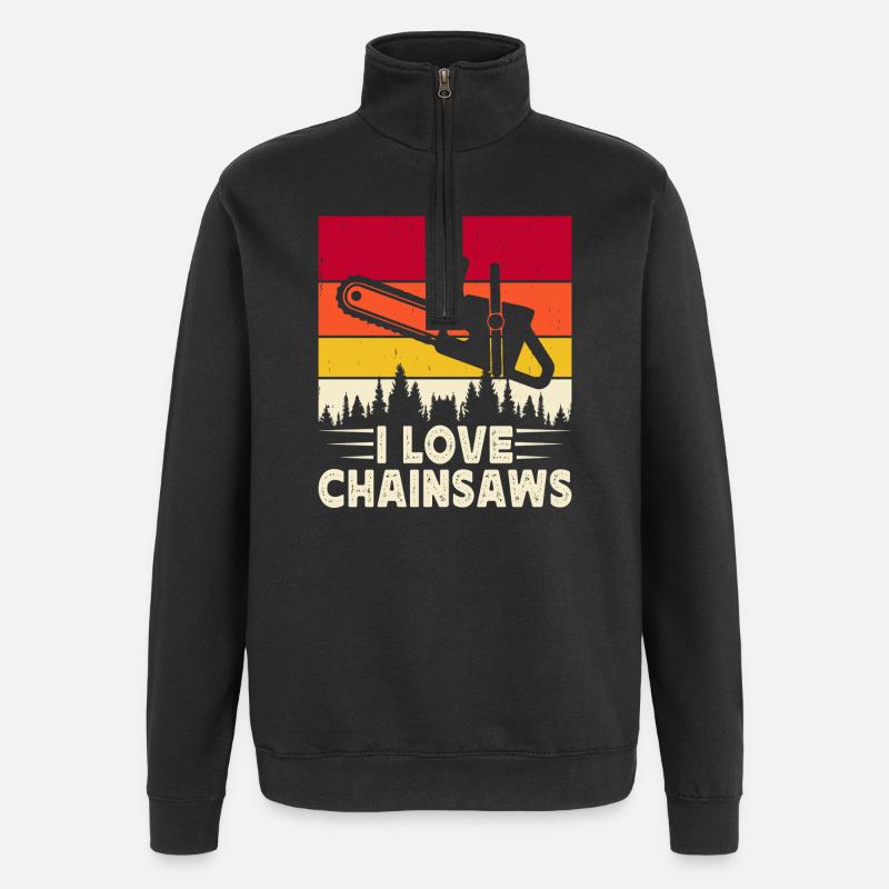 Cadeau drôle de menuisier - Sweat à zip 1/4 - noir