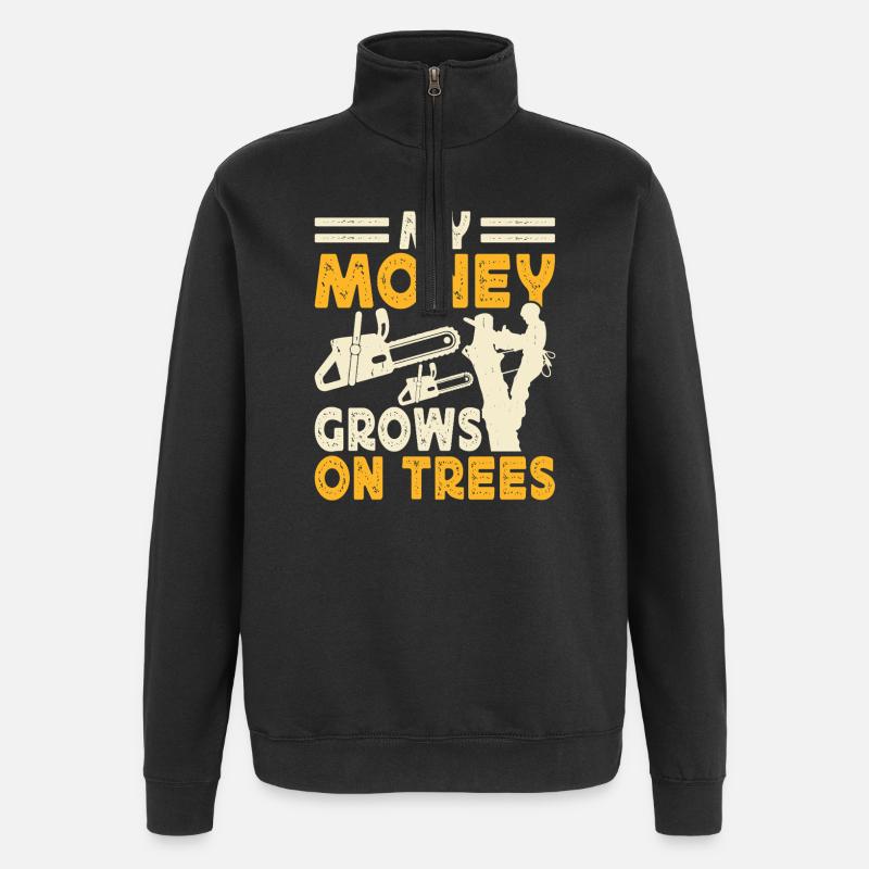 Cadeau drôle de menuisier - Sweat à zip 1/4 - noir