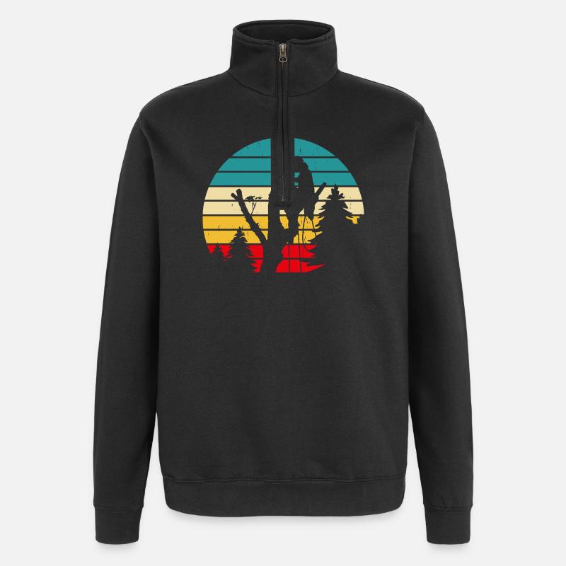 Cadeau drôle de menuisier - Sweat à zip 1/4 - noir