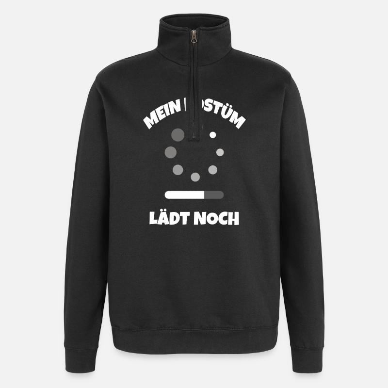 Mein Kostüm lädt noch - Quarter-Zip-Sweatshirt - Schwarz