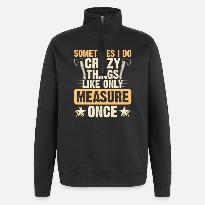 Ébéniste Ébéniste Cadeau Menuisier - Sweat à zip 1/4 - noir