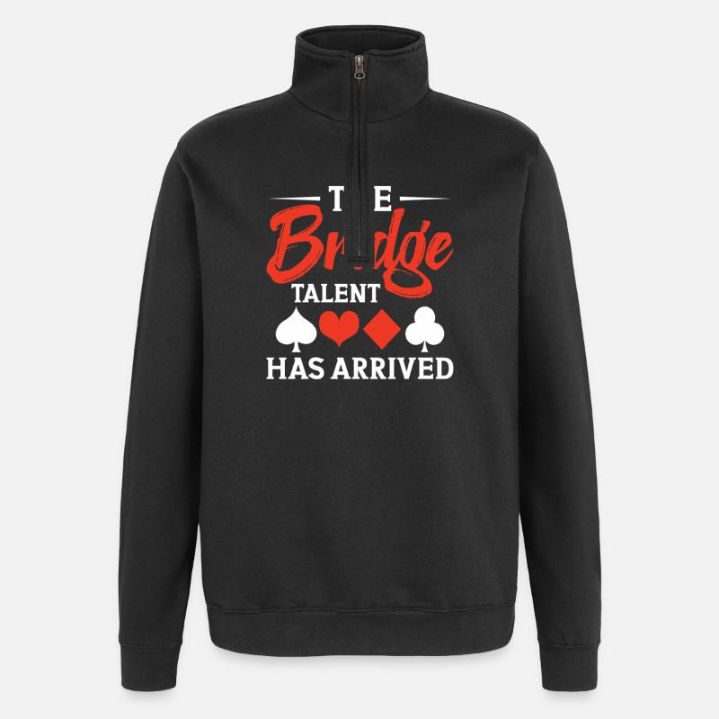 Das Bridge-talent Ist Da - Quarter-Zip-Sweatshirt - Schwarz