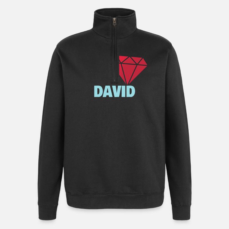 David - Quarter-Zip Sweatshirt - black
