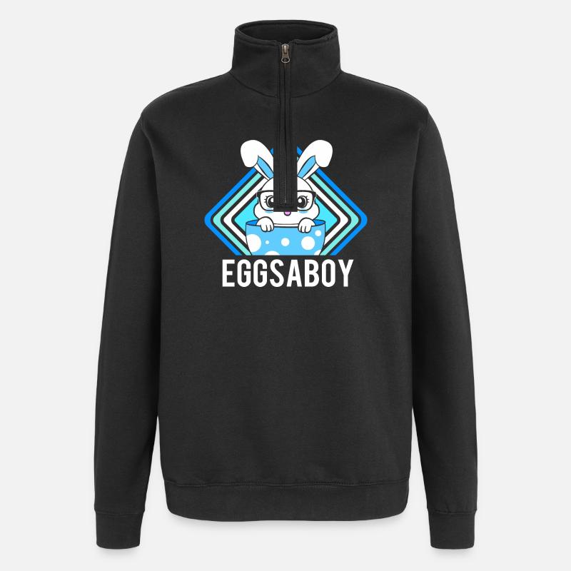 Gender Reveal Ostern Werdende Mutter - Quarter-Zip-Sweatshirt - Schwarz