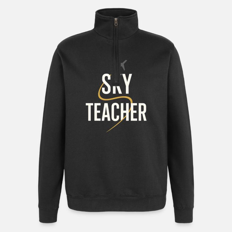 Fluglehrer Cfi Pilot Luftfahrtlehrer - Quarter-Zip-Sweatshirt - Schwarz