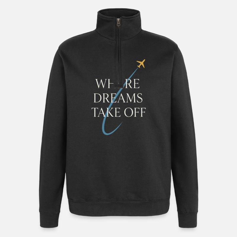 Fluglehrer Cfi Pilot Luftfahrtlehrer - Quarter-Zip-Sweatshirt - Schwarz