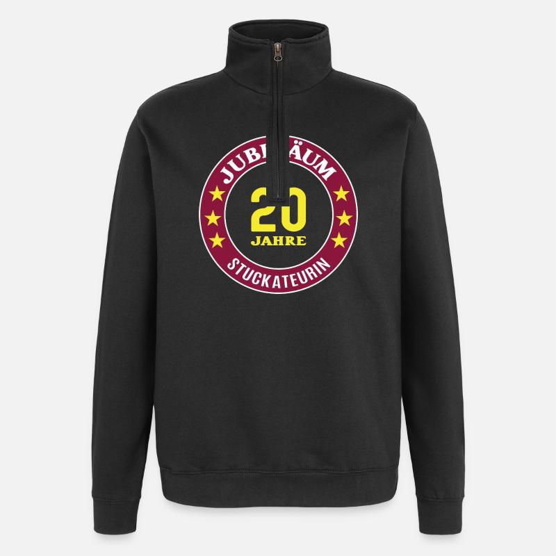 20e anniversaire du plâtrier - Sweat à zip 1/4 - noir