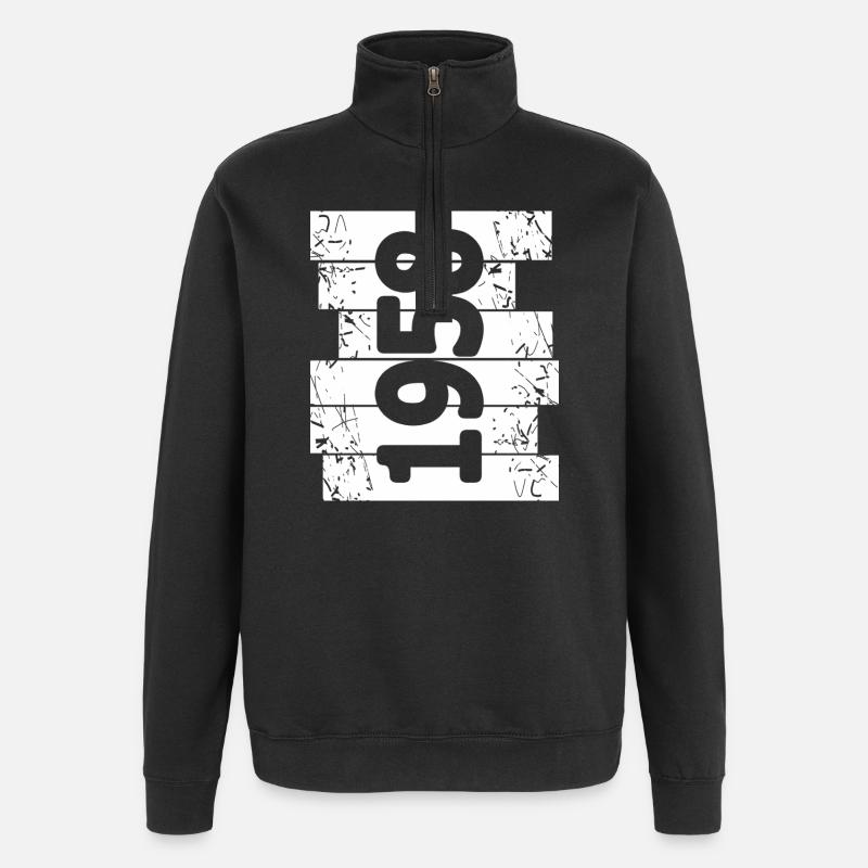 Eltern 1958 - Quarter-Zip-Sweatshirt - Schwarz
