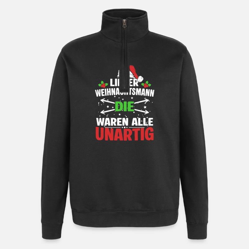 Joyeux Noël - Sweat à zip 1/4 - noir