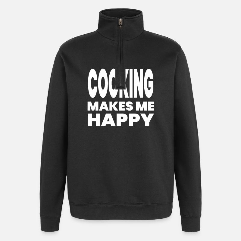 Cuire - Sweat à zip 1/4 - noir