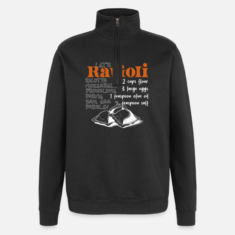 Raviolis - La recette - Sweat à zip 1/4 - noir