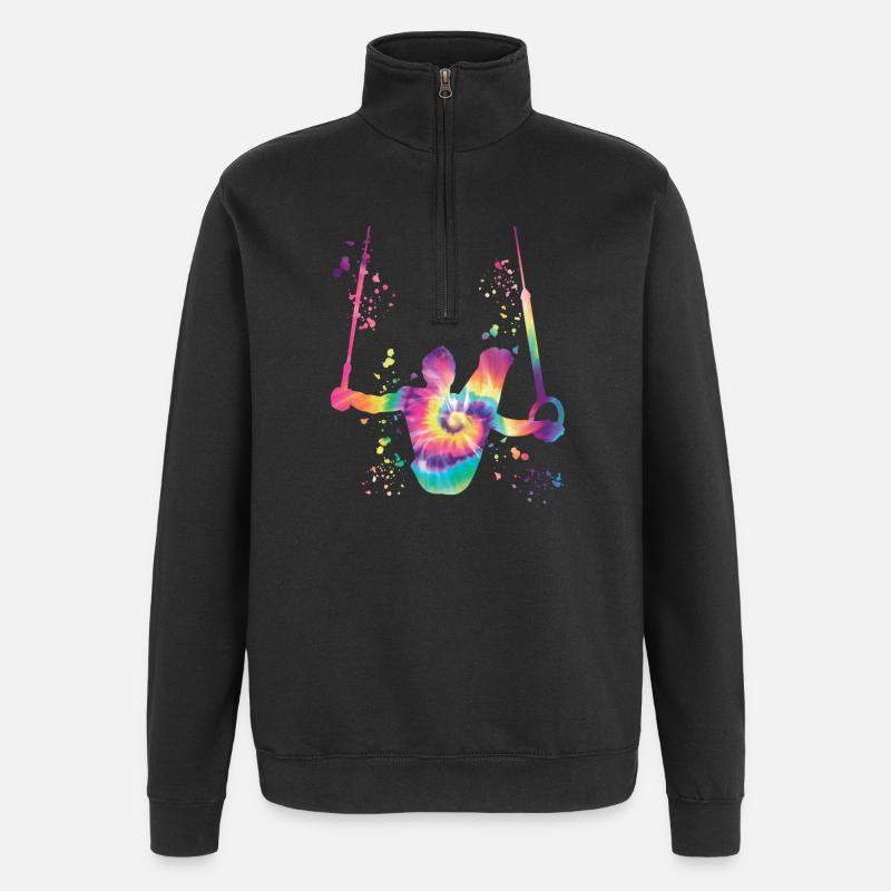 Kunstturner Ringe Kunstturnen - Quarter-Zip-Sweatshirt - Schwarz