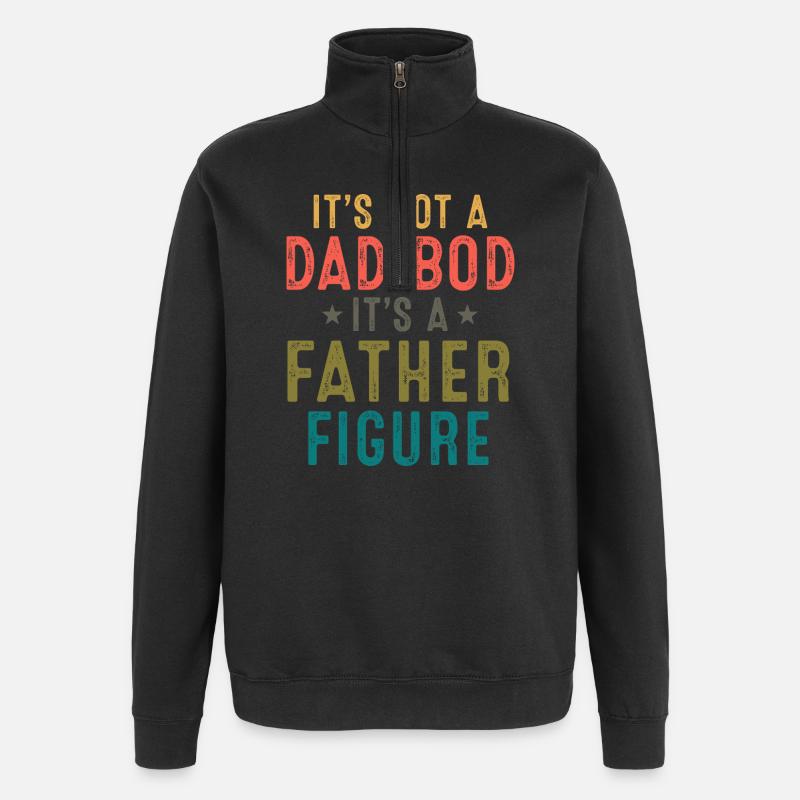 Figure paternelle : Pas un papa - Sweat à zip 1/4 - noir