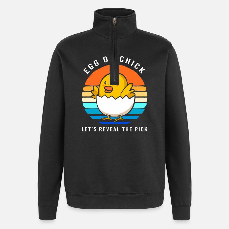 Gender Reveal Ostern Werdende Mutter - Quarter-Zip-Sweatshirt - Schwarz
