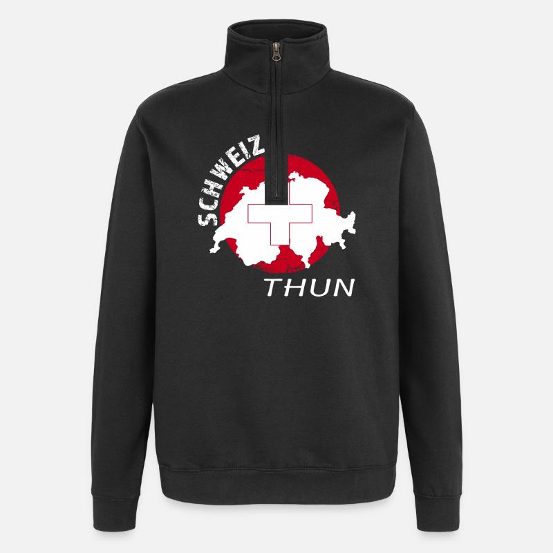 Thun - Quarter-Zip-Sweatshirt - Schwarz