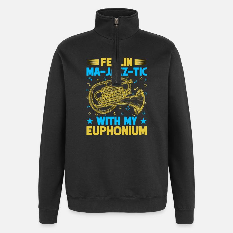 Euphonium Feelin Ma-Jazz-Tic avec mon baryton - Sweat à zip 1/4 - noir
